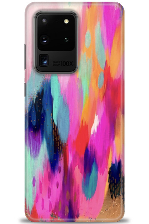 Samsung Galaxy S20 Ultra Kılıf HD Baskılı Kılıf - Yaldızlı Renkler