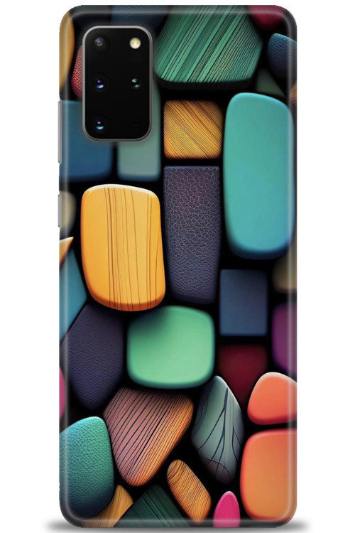 Samsung Galaxy S20 Plus Kılıf HD Baskılı Kılıf - Renkli Taşlar