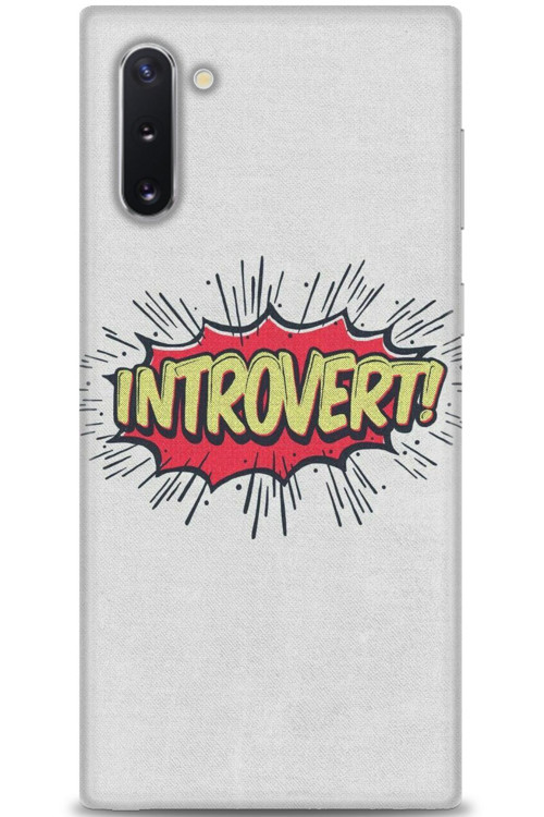 Samsung Galaxy Note 10 Kılıf HD Baskılı Kılıf - Introvert!