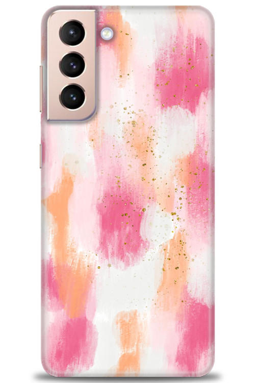 Samsung Galaxy S21 Kılıf HD Baskılı Kılıf - Pembe Palet