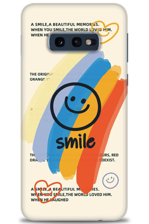 Samsung Galaxy S10E Kılıf HD Baskılı Kılıf - Smile