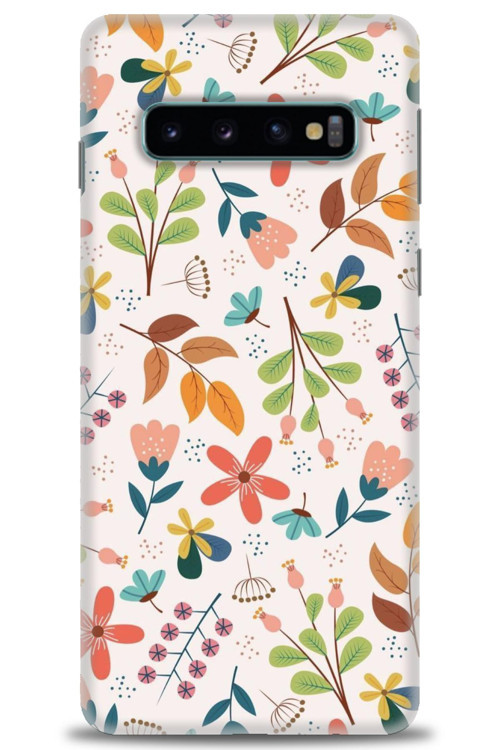Samsung Galaxy S10 Kılıf HD Baskılı Kılıf - Renkli Dallar