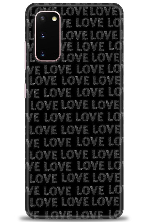 Samsung Galaxy S20 Kılıf HD Baskılı Kılıf - Black Love