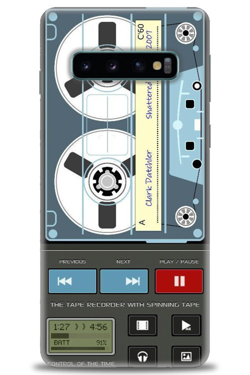 Samsung Galaxy S10 Kılıf HD Baskılı Kılıf - Nostaljik Kaset