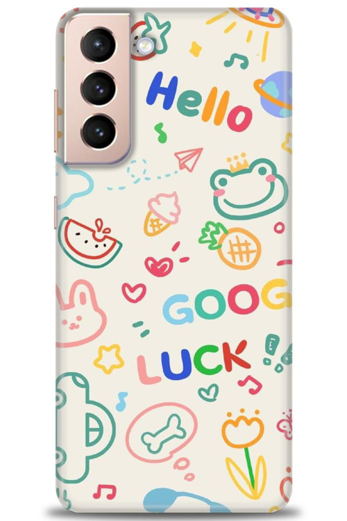 Samsung Galaxy S21 Kılıf HD Baskılı Kılıf - Goog Luck