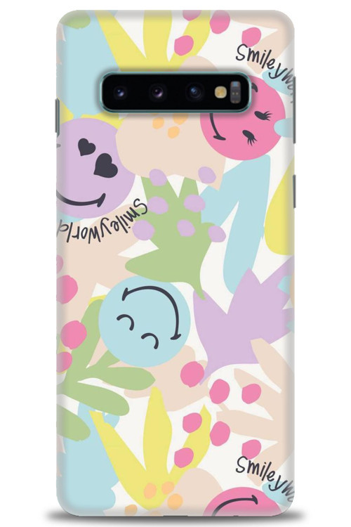 Samsung Galaxy S10 Kılıf HD Baskılı Kılıf - Smiley World