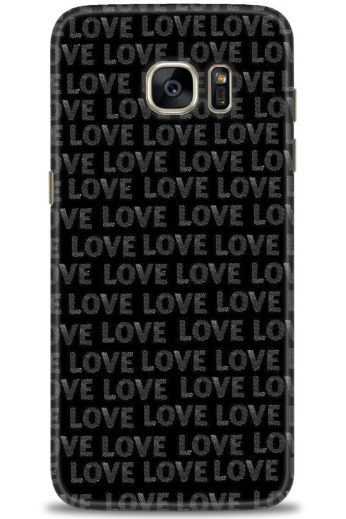 Samsung Galaxy S7 Edge Kılıf HD Baskılı Kılıf - Black Love