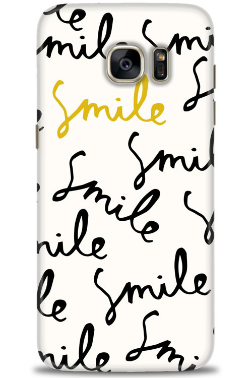 Samsung Galaxy S7 Edge Kılıf HD Baskılı Kılıf - S Smile