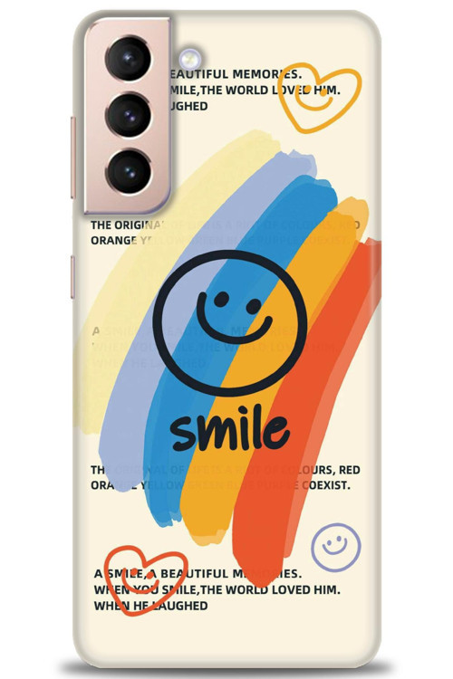 Samsung Galaxy S21 FE Kılıf HD Baskılı Kılıf - Smile