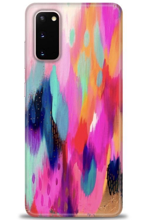 Samsung Galaxy S20 Kılıf HD Baskılı Kılıf - Yaldızlı Renkler