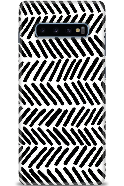 Samsung Galaxy S10 Plus Kılıf HD Baskılı Kılıf - Siyah Çubuklar