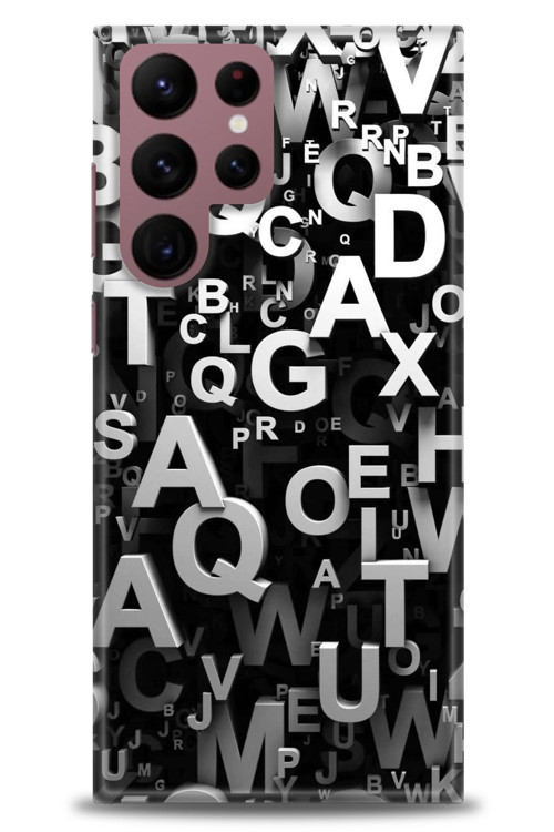 Samsung Galaxy S22 Ultra Kılıf HD Baskılı Kılıf - Harfler