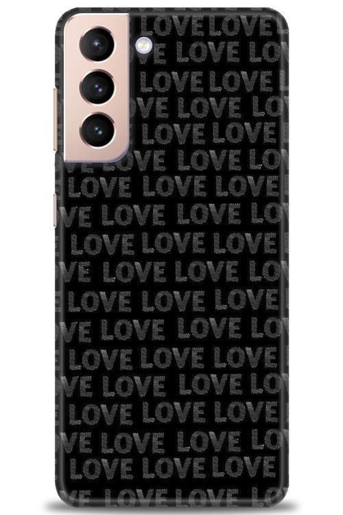 Samsung Galaxy S21 FE Kılıf HD Baskılı Kılıf - Black Love