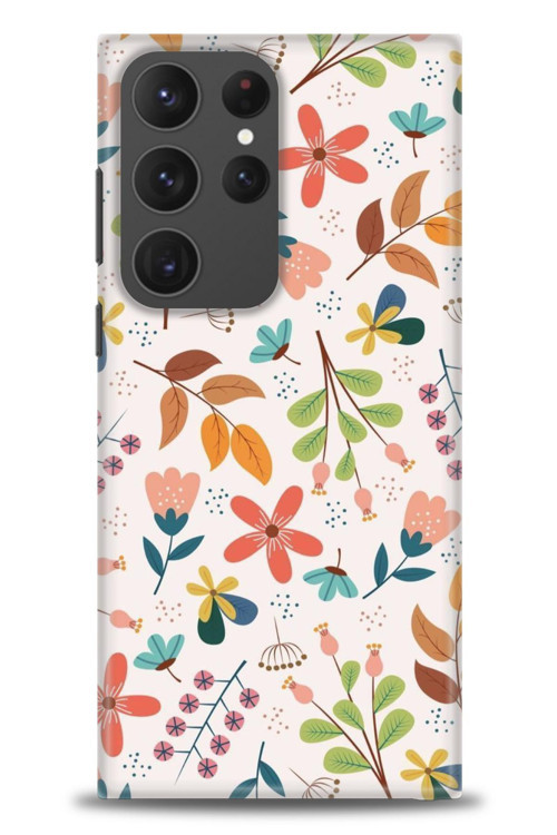 Samsung Galaxy S24 Ultra Kılıf HD Baskılı Kılıf - Renkli Dallar
