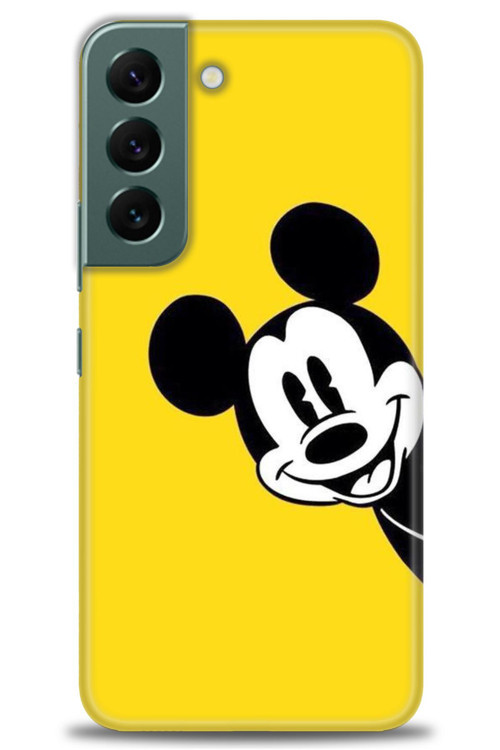 Samsung Galaxy S22 Kılıf HD Baskılı Kılıf - Sarı Mickey Mouse