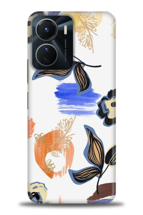 Tecno Spark 9 Pro Kılıf HD Baskılı Kılıf - Mavi Yapraklar