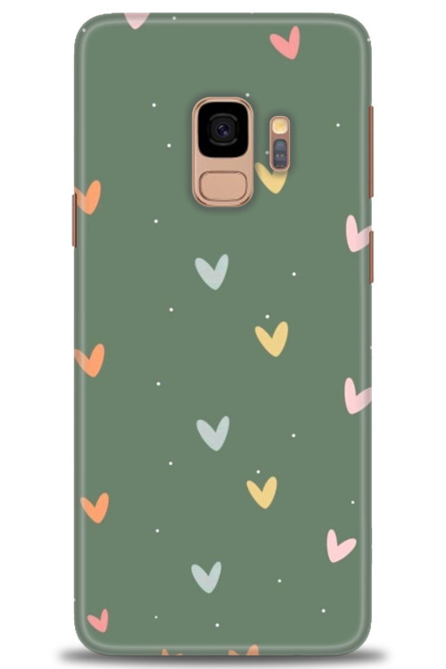 Samsung Galaxy S9 Kılıf HD Baskılı Kılıf - Soft Kalpler