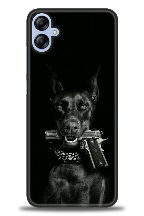 Samsung Galaxy A05 Kılıf HD Baskılı Kılıf - Tabanca ve Köpek