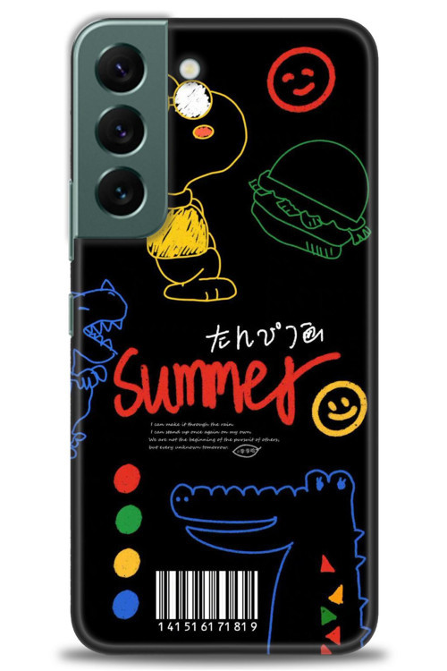 Samsung Galaxy S22 Kılıf HD Baskılı Kılıf - Summer