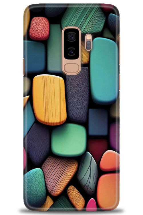Samsung Galaxy S9 Plus Kılıf HD Baskılı Kılıf - Renkli Taşlar