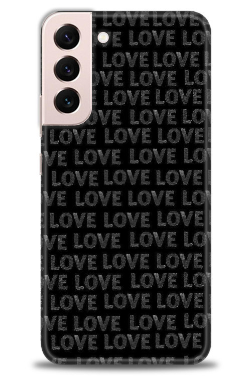 Samsung Galaxy S22 Plus Kılıf HD Baskılı Kılıf - Black Love
