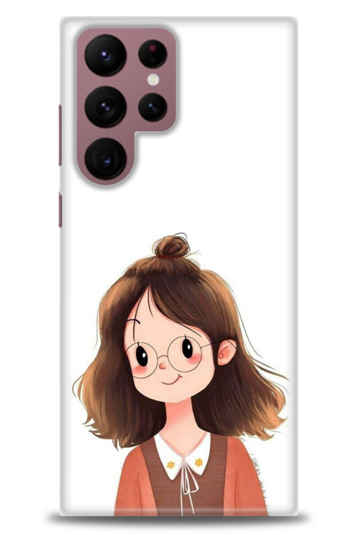 Samsung Galaxy S22 Ultra Kılıf HD Baskılı Kılıf - Tatlı Kız