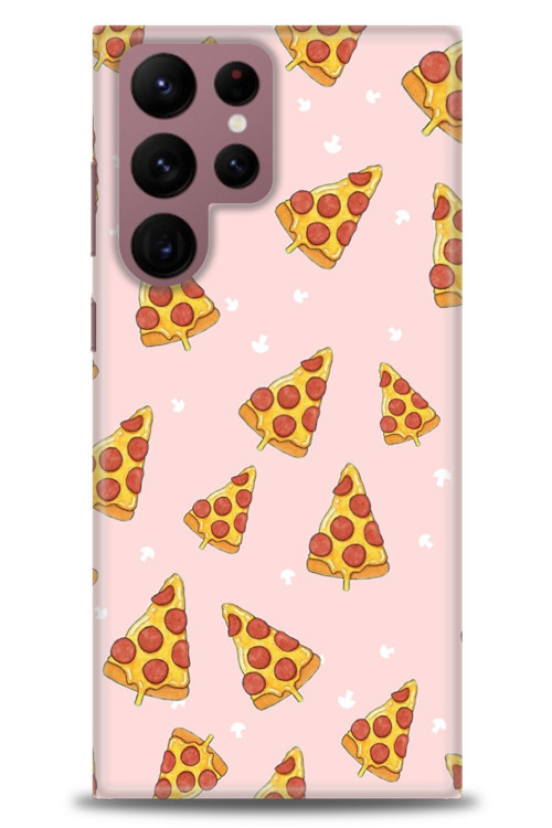 Samsung Galaxy S22 Ultra Kılıf HD Baskılı Kılıf - Pizza Dilimleri