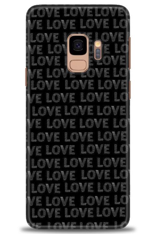 Samsung Galaxy S9 Kılıf HD Baskılı Kılıf - Black Love