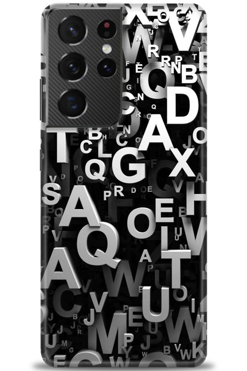 Samsung Galaxy S21 Ultra Kılıf HD Baskılı Kılıf - Harfler