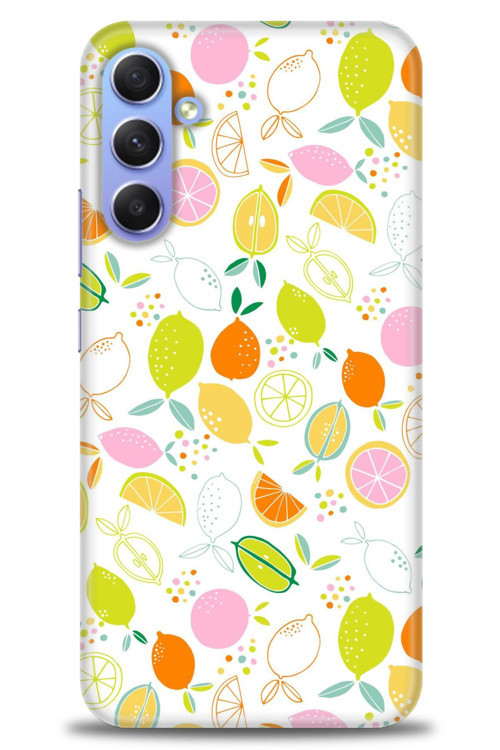 Samsung Galaxy S24 Plus Kılıf HD Baskılı Kılıf - Renkli Limonlar