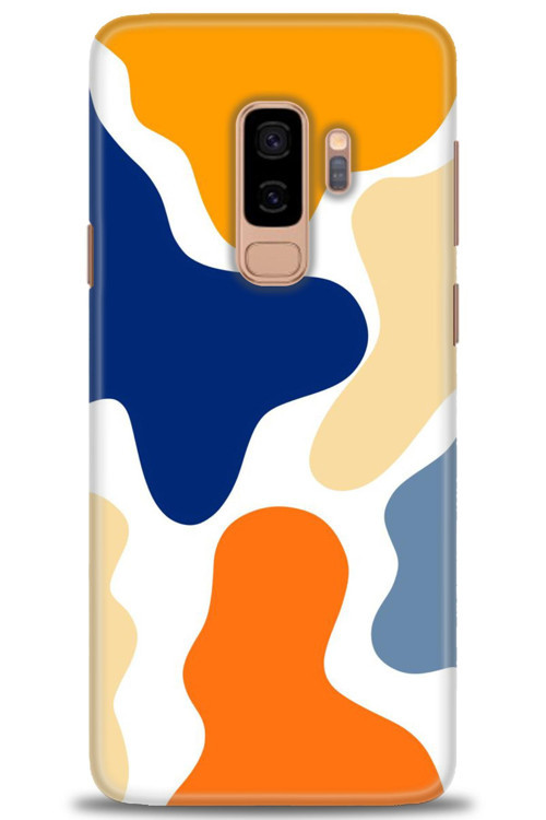 Samsung Galaxy S9 Plus Kılıf HD Baskılı Kılıf - Turuncu Lekeler
