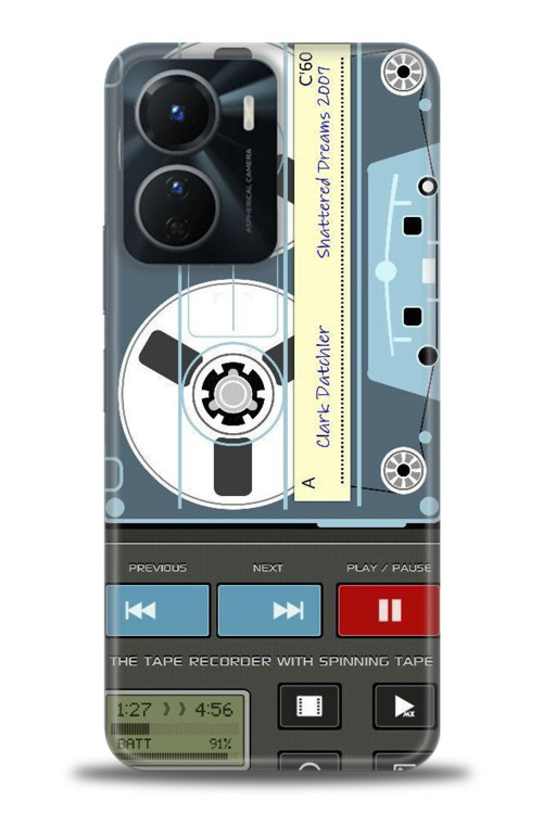 Vivo Y16 Kılıf HD Baskılı Kılıf - Nostaljik Kaset