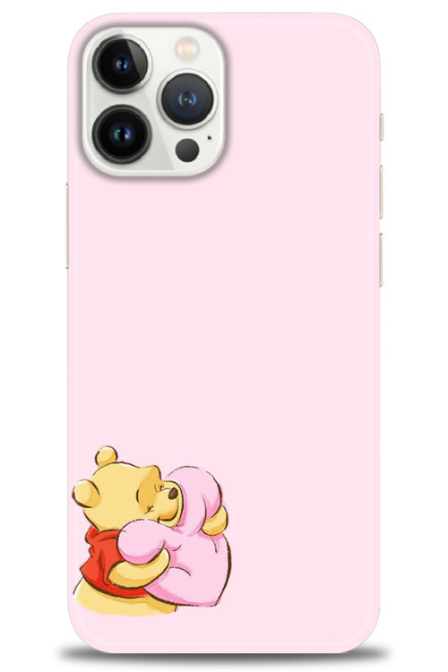 Tecno Spark 10 Kılıf HD Baskılı Kılıf - Winnie the Pooh Kalpli