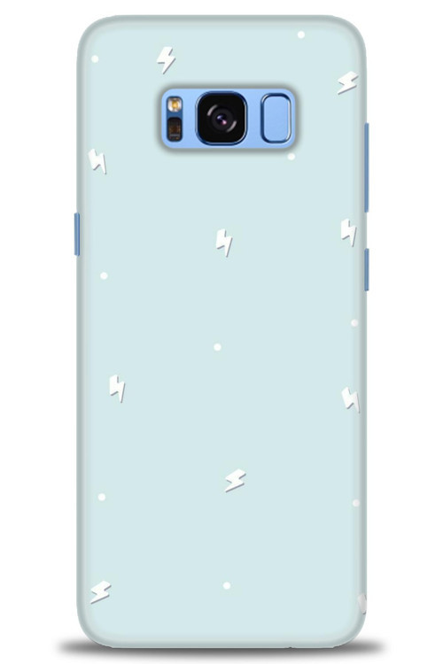 Samsung Galaxy S8 Plus Kılıf HD Baskılı Kılıf - Beyaz Şimşekler
