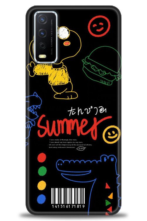 Vivo Y20 Kılıf HD Baskılı Kılıf - Summer