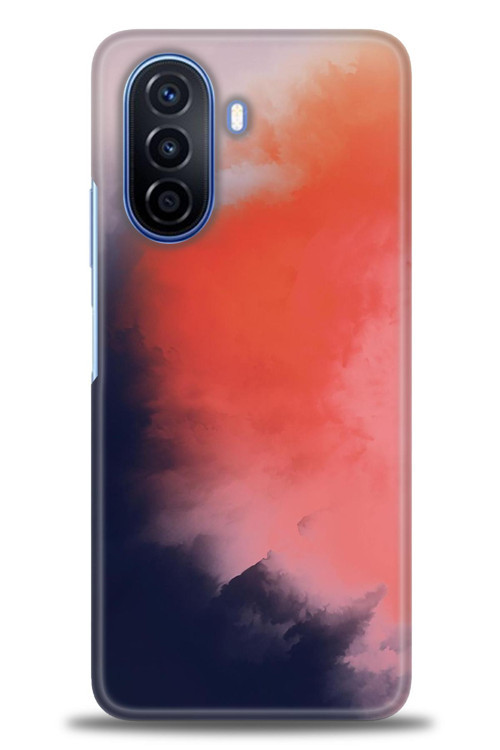 Tecno Spark 8C Kılıf HD Baskılı Kılıf - Sisli Turuncu