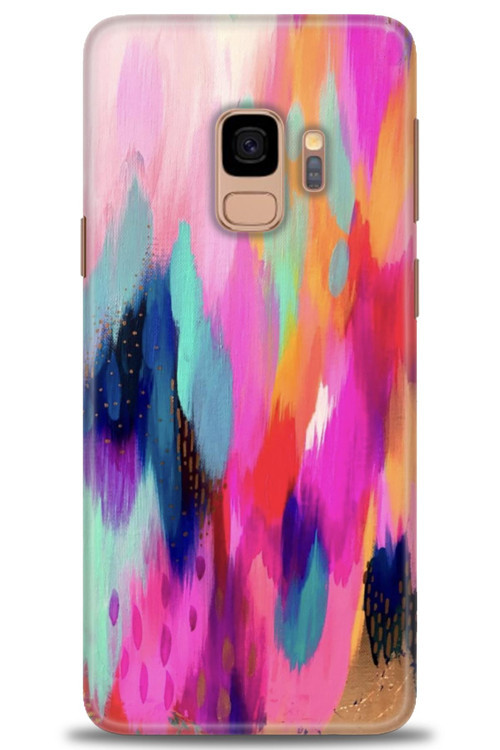 Samsung Galaxy S9 Kılıf HD Baskılı Kılıf - Yaldızlı Renkler