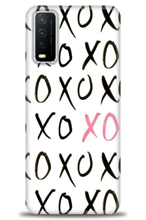 Vivo Y20S Kılıf HD Baskılı Kılıf - XOXO