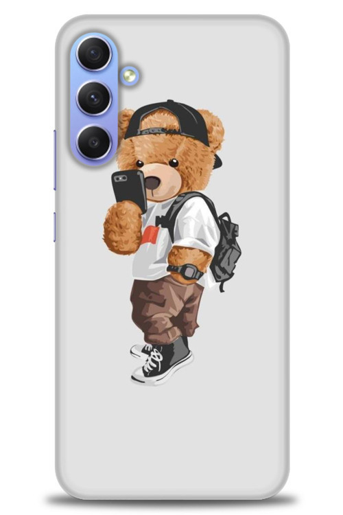 Samsung Galaxy S24 Kılıf HD Baskılı Kılıf - Teddy Bear Cool