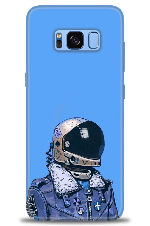 Samsung Galaxy S8 Plus Kılıf HD Baskılı Kılıf - Mavi Astronot