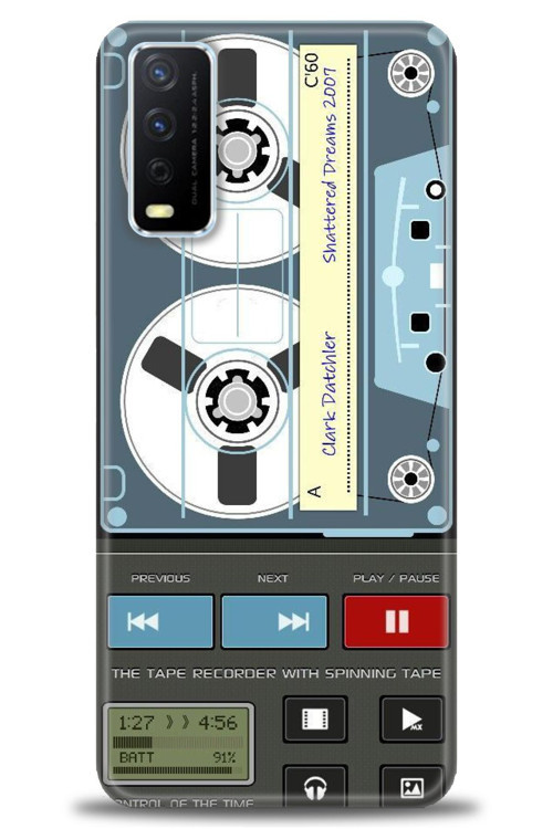 Vivo Y11S Kılıf HD Baskılı Kılıf - Nostaljik Kaset