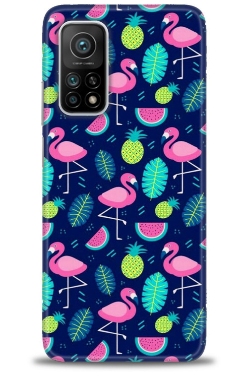 Xiaomi Mi 10T Pro Kılıf HD Baskılı Kılıf - Flamingo Ananas