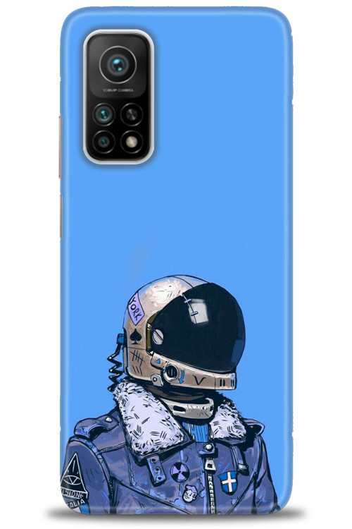 Xiaomi Mi 10T Kılıf HD Baskılı Kılıf - Mavi Astronot