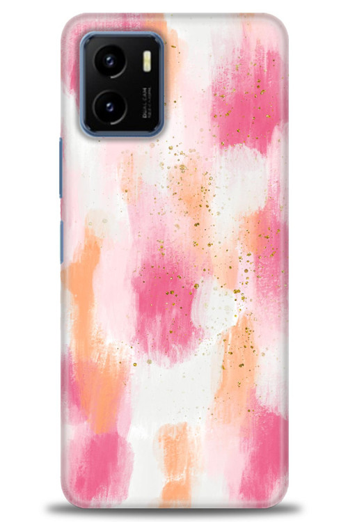 Vivo Y21S Kılıf HD Baskılı Kılıf - Pembe Palet