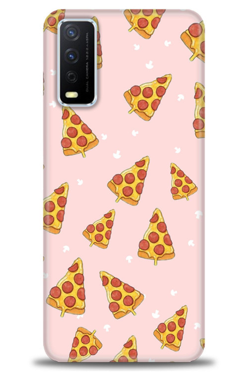 Vivo Y20S Kılıf HD Baskılı Kılıf - Pizza Dilimleri