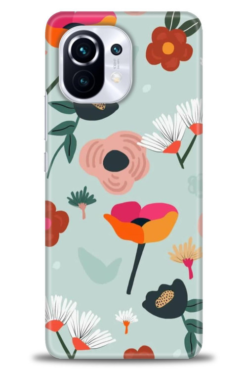 Xiaomi Mi 11 Kılıf HD Baskılı Kılıf - Çiçekli Dallar