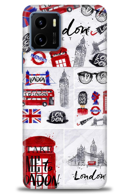 Vivo Y33S Kılıf HD Baskılı Kılıf - London Set
