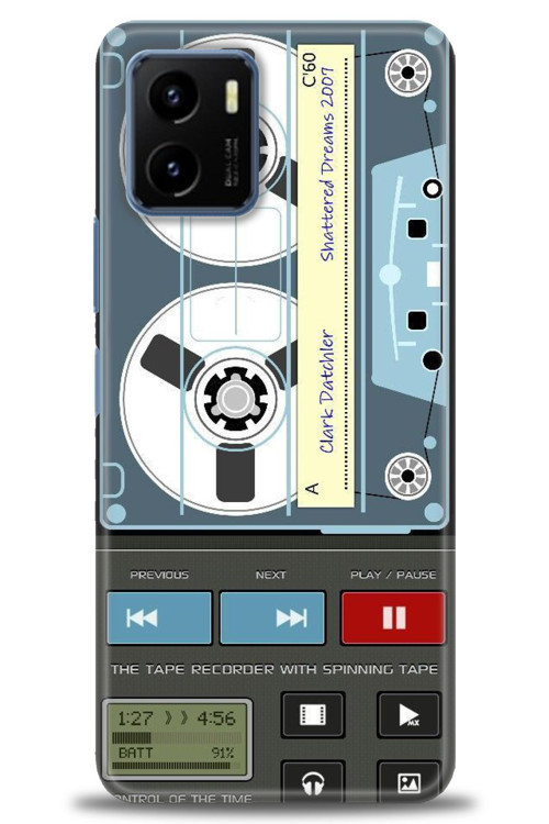 Vivo Y33S Kılıf HD Baskılı Kılıf - Nostaljik Kaset
