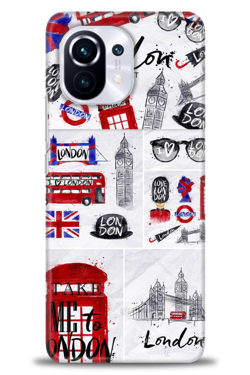 Xiaomi Mi 11 Kılıf HD Baskılı Kılıf - London Set
