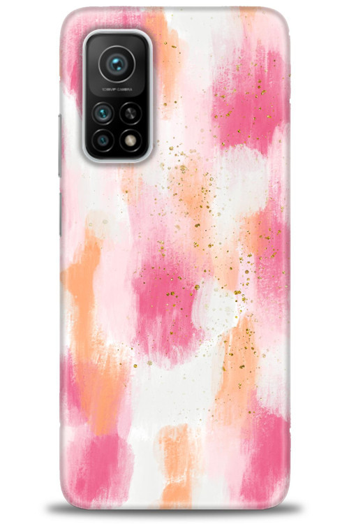 Xiaomi Mi 10T Kılıf HD Baskılı Kılıf - Pembe Palet